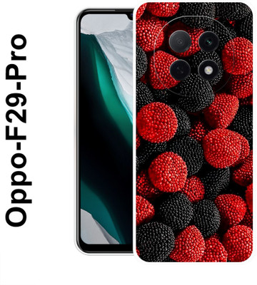 MOBIFLY Back Cover for OPPO F29 Pro 5G, Black, Tulip, Fruit, Candy, Chocolate, 286(Red, Flexible, Pack of: 1)