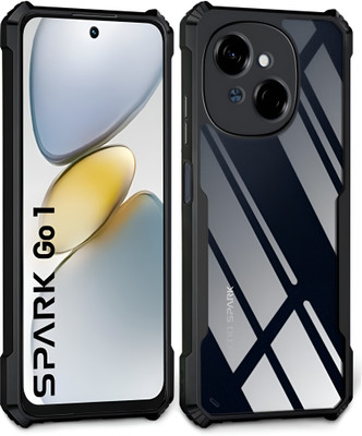 Foncase Back Cover for Tecno Spark Go 1, Tecno Pop 9 4G Back Cover(Transparent, Grip Case, Pack of: 1)
