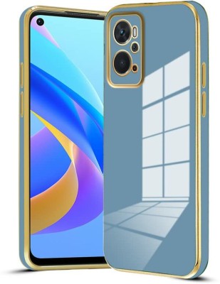 KARAS Back Cover for Oppo K10 4G |View Electroplated Chrome 6D Case Soft TPU(Blue, Dual Protection, Silicon, Pack of: 1)