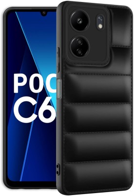 BOZTI Back Cover for Poco C65(Black, Puffer, Silicon, Pack of: 1)