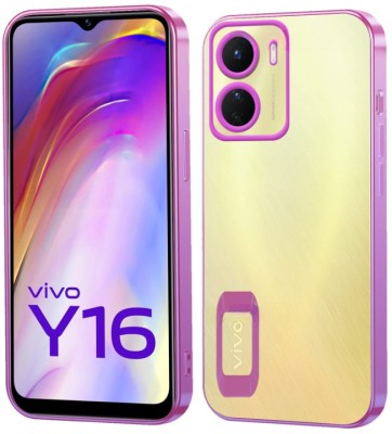 A3sprime Back Cover for vivo Y16, - Soft Silicon with Drop Protective Camera Lens Protector Back Case(Pink, Transparent, Camera Bump Protector, Silicon, Pack of: 1)