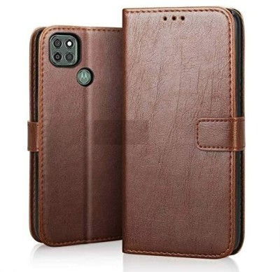 Takshiv Deal Flip Cover for Motorola Moto G9 Power(Brown, Dual Protection, Pack of: 1)