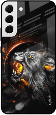 QRIOH Glass Back Cover for Samsung Galaxy S22 5G(Multicolor, Grip Case, Silicon, Pack of: 1)