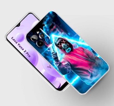 Retroart Back Cover for LAVA YUVA 2 PRO(Blue, Pink, Silicon, Pack of: 1)