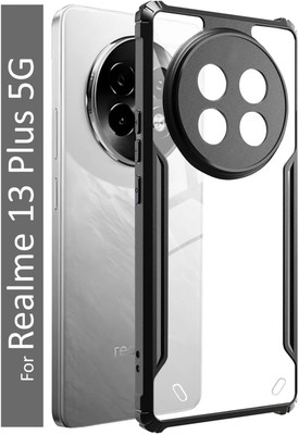 KWINE CASE Back Cover for Realme 13 Plus 5G(Black, Shock Proof, Pack of: 1)