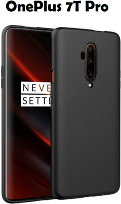 Aaralhub Back Cover for OnePlus 7T Pro(Black, Camera Bump Protector, Silicon)