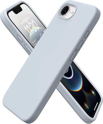 VONZEE Back Cover for iPhone 16E 6.1-Inch, Silky-Soft Full-Body Protective Phone Case, Shockproof Cover(Blue, Shock Proof, Silicon, Pack of: 1)