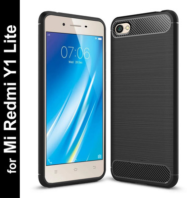 Zapcase Back Cover for Mi Redmi Y1 Lite(Black, Grip Case, Silicon, Pack of: 1)