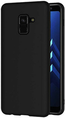 MobiSpiff Back Cover for Samsung A8 (2018)(Black, Camera Bump Protector, Silicon, Pack of: 1)