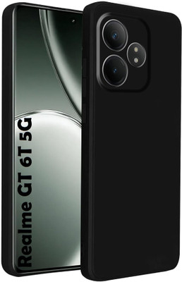 myamma Back Cover for RealMe GT 6T 5G(Black, Transparent, Matte Finish, Silicon, Pack of: 1)
