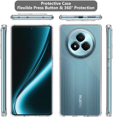 Kovado Back Cover for Realme P3 Pro ( 360° Protection Crystal Clear Soft TPU Case with Cushioned Edges )(Transparent, Dual Protection, Silicon)