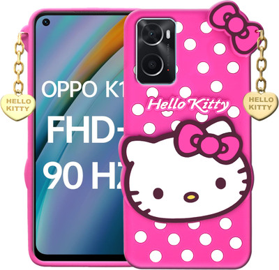 SMARTPOCKET Back Cover for OPPO K10 4G(Pink, 3D Case, Pack of: 1)