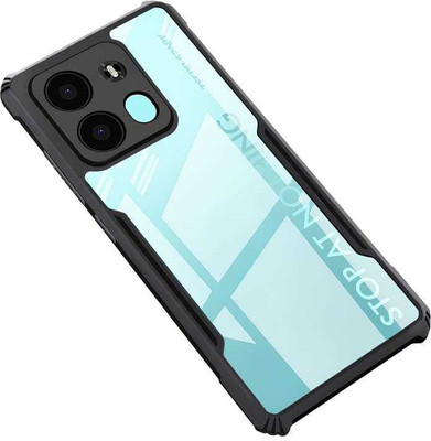 FAIYER BEAT Back Cover for TECNO SPARK GO 2023(Transparent, Black, Camera Bump Protector, Pack of: 1)