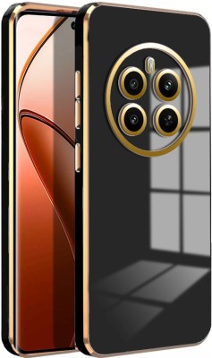 RESOURIS Back Cover for realme 12 Pro 5G, realme 12 Pro, realme 12 Pro Plus 5G, realme P1 Pro 5G, realme P1 Pro(Black, Gold, Camera Bump Protector, Silicon, Pack of: 1)