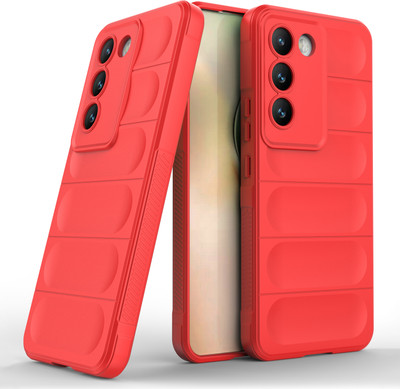 GLOBAL NOMAD Back Cover for Vivo Y200e 5G(Red, 3D Case, Silicon, Pack of: 1)