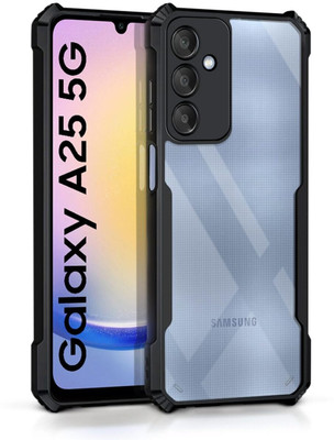 WOW Imagine Back Cover for Samsung Galaxy A25 5G 360 Degree Camera Protection | Transparent Hybrid(Black, Camera Bump Protector, Pack of: 1)
