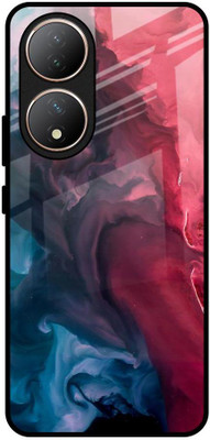 QRIOH Glass Back Cover for Vivo Y100(Multicolor, Grip Case, Pack of: 1)