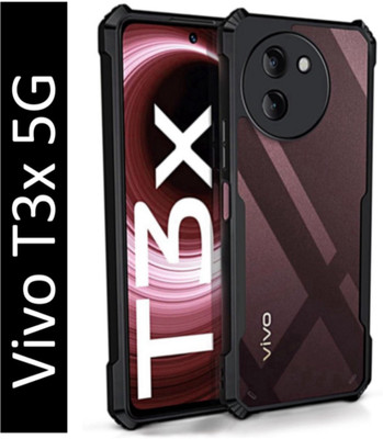 Doubledicestore Back Cover for vivo T3x 5G(Transparent, Pack of: 1)