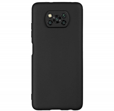 SRT Back Cover for Poco X3(Black, Camera Bump Protector, Pack of: 1)