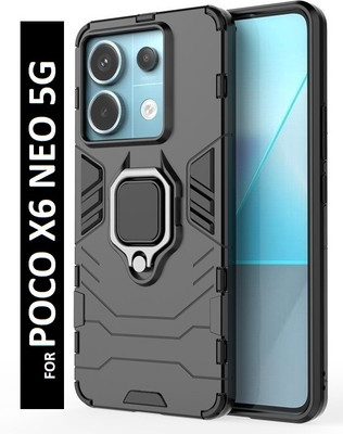KWINE CASE Back Cover for POCO X6 Neo 5G(Black, Dual Protection, Pack of: 1)