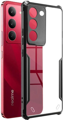ShieldTech Back Cover for Realme 14X 5G Black Mobile Back Cover Case For Realme 14X 5G(Black, Transparent, Dual Protection, Pack of: 1)