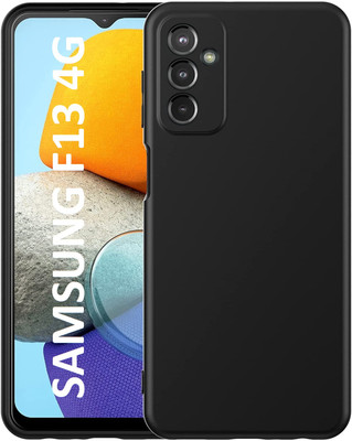 MobiLooks Back Cover for SAMSUNG Galaxy F13, Liquid Silicone Case Microfiber Cloth inside(Black, Dual Protection, Silicon, Pack of: 1)