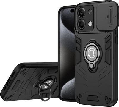 YUWOO Back Cover for REDMI Note 13 5G(Black, Shock Proof, Pack of: 1)