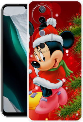FRONK Back Cover for vivo V40 Pro 5G, V2347, MICKEY, MOUSE, MINNIE, MOUSE, LOVE(Red, Flexible, Silicon, Pack of: 1)
