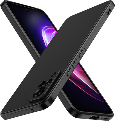 CLOVYR Back Cover for Vivo V21 5G(Black, Camera Bump Protector, Silicon, Pack of: 1)