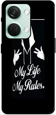 FAZAKA Back Cover for OnePlus Nord 3 5G On Glossy Metal Phone Cover | MY LIFE MY RULES(Multicolor, Dual Protection, Pack of: 1)