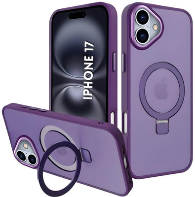 AIBEX Back Cover for Apple iPhone 17|Kickmag With Magnetic Ring Alloy Kickstand | Mag-Safe Compatible(Purple, Magnetic Case, Pack of: 1)