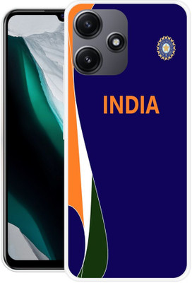 DUGGA Back Cover for REDMI 12 5G, MZB0F1FIN, INDIA, JERSY, TEAM(Blue, Flexible, Silicon, Pack of: 1)