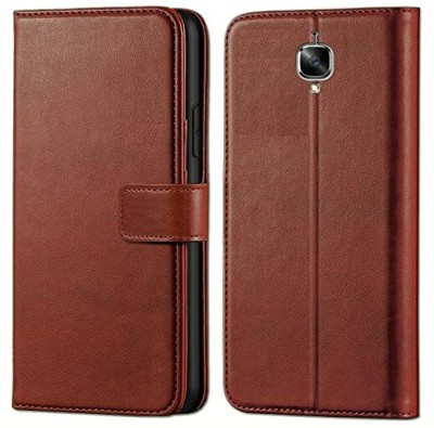 Takshiv Deal Flip Cover for OnePlus 3T(Brown, Dual Protection, Pack of: 1)