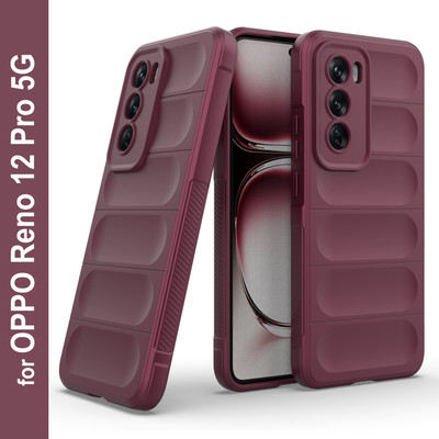 Zapcase Back Cover for OPPO Reno 12 Pro 5G(Maroon, 3D Case, Silicon, Pack of: 1)