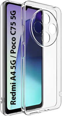 AIZLO Back Cover for REDMI A4 5G, POCO C75 5G, REDMI 14C 5G(Transparent, Camera Bump Protector, Silicon, Pack of: 1)