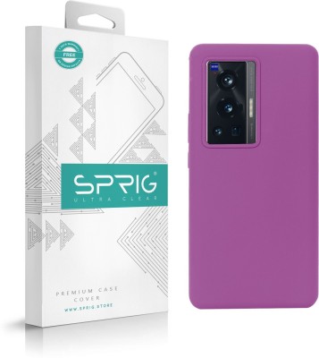 Sprig Liquid Silicone Back Cover for Vivo X70 Pro, X70 Pro(Purple, Shock Proof, Silicon, Pack of: 1)