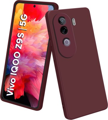 Vshop Back Cover for Vivo V40e / iQOO Z9s 5G(Maroon, Flexible, Silicon, Pack of: 1)