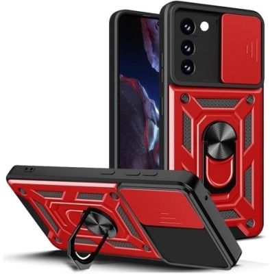 KrKis Back Cover for Vivo Y200e 5G, Vivo T3 5G(Red, Slider, Pack of: 1)