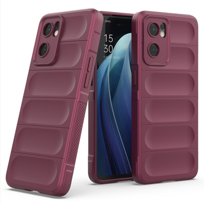 GLOBAL NOMAD Back Cover for OPPO Reno7 5G(Maroon, Grip Case, Silicon, Pack of: 1)