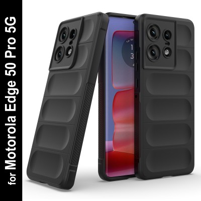 Zapcase Back Cover for Motorola Edge 50 Pro 5G(Black, 3D Case, Silicon, Pack of: 1)