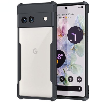 Mobile Case Cover Front & Back Case for Google Pixel 8a(Transparent, Black, Camera Bump Protector, Pack of: 1)