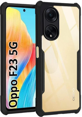 COVERHEAD Back Cover for Back Cover for OPPO F23 5G- CPH2527 Transparent Eagle Case,(Black, Grip Case, Pack of: 1)(Black, Camera Bump Protector)