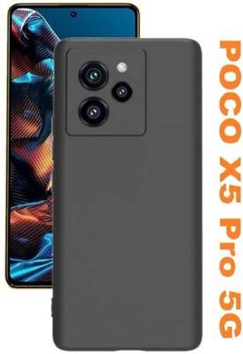 ISH COVER Back Cover for POCO X5 Pro 5G, (CA)(Black, Shock Proof, Pack of: 1)