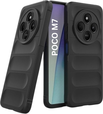 KWINE CASE Back Cover for Poco M7 5G(Black, Matte Finish, Silicon, Pack of: 1)