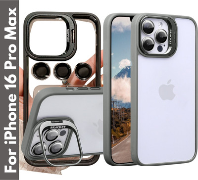 RTK Back Cover for iPhone 16 Pro Max(Grey, Cases with Holder)
