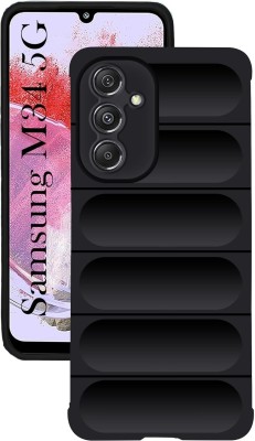 S-Gripline Back Cover for Samsung Galaxy M34 5G, Premium Solid Liquid Magic Case Shockproof Plain(Black, Silicon, Pack of: 1)