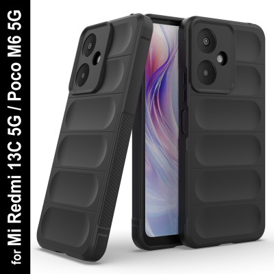 Zapcase Back Cover for Redmi 13C 5G(Black, 3D Case, Silicon, Pack of: 1)