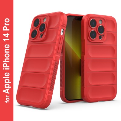 GLOBAL NOMAD Back Cover for Apple iPhone 14 Pro(Red, Grip Case, Silicon, Pack of: 1)