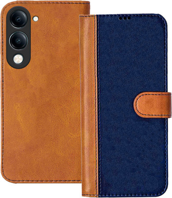 GLOBAL NOMAD Back Cover for vivo T4 Lite 5G(Blue, Brown, Dual Protection, Pack of: 1)