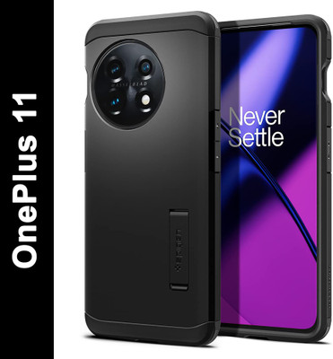Spigen Tough Armor Back Cover for OnePlus 11(Black, Shock Proof, Pack of: 1)